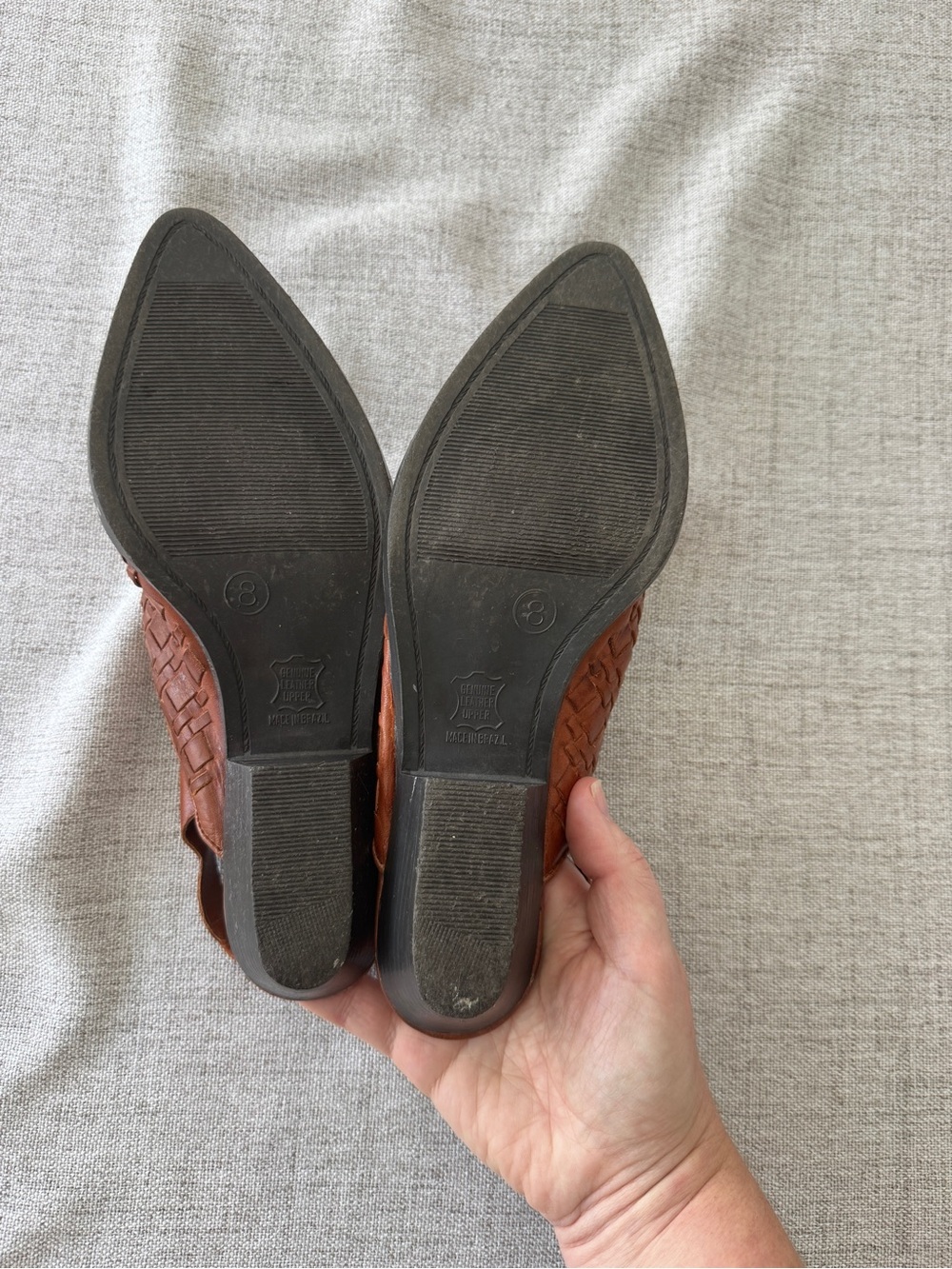 Vintage Woven Leather Slingback Mules | The Leather Collection | Made in Brazil - Picture 7 of 7